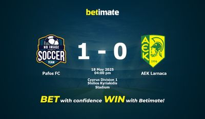 Pronostici, quote e suggerimenti di scommesse Pafos FC vs AEK Larnaca 18/05/2025