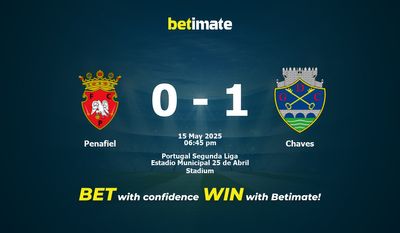 Pronostico, quote e consigli per le scommesse Penafiel vs Chaves 15/05/2025