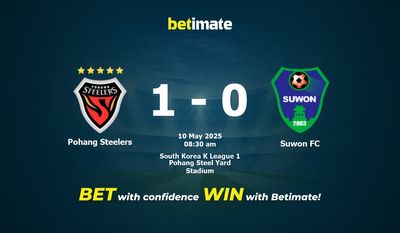 Pronostici, quote e consigli per le scommesse Pohang Steelers vs Suwon FC 05/10/2025