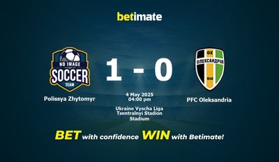 Polissya Zhytomyr vs PFC Oleksandria Pronostici, quote e consigli di scommessa 04/05/2025