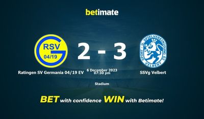 Ratingen SV Germania 04/19 EV vs SSVg Velbert Pronostici, quote e consigli di scommessa 06/12/2023