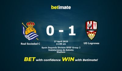 Pronostico, quote e consigli per le scommesse Real Sociedad C vs UD Logrones 27/04/2025