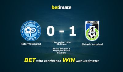Pronostici, quote e suggerimenti per le scommesse Rotor Volgograd vs Shinnik Yaroslavl 12/01/2024