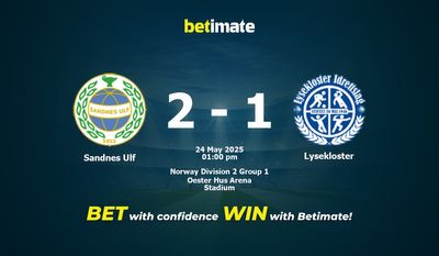 Sandnes Ulf vs Lysekloster Pronostici, quote e consigli di scommessa 24/05/2025