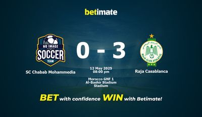 SC Chabab Mohammedia vs Raja Casablanca Pronostici, quote e consigli di scommessa 12/05/2025