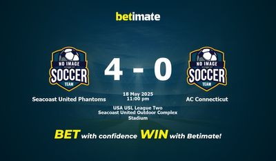 Pronostico, quote e consigli per le scommesse Seacoast United Phantoms vs AC Connecticut 18/05/2025