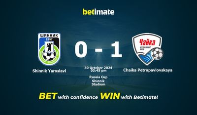 Shinnik Yaroslavl vs Chaika Petropavlovskaya Pronostici, quote e consigli di scommessa 30/10/2024