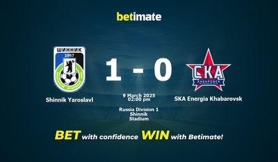 Shinnik Yaroslavl vs SKA Energia Khabarovsk Pronostici, quote e consigli di scommessa 09/03/2025