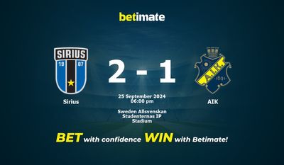 Sirius vs AIK Pronostici, quote e consigli sulle scommesse 25/09/2024