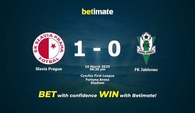 Slavia Praga vs FK Jablonec Pronostici, quote e consigli di scommessa 16/03/2025