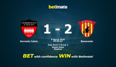 Pronostico, quote e consigli di scommessa Sorrento Calcio vs Benevento 08/03/2026