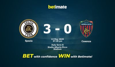 Pronostico, quote e consigli di scommessa Spezia vs Cosenza 13/05/2025