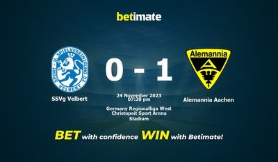 SSVg Velbert vs Alemannia Aachen Pronostici, quote e consigli di scommessa 24/11/2023