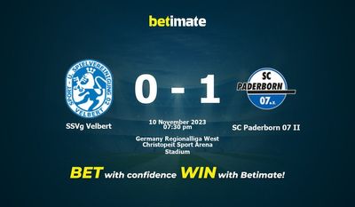 SSVg Velbert vs SC Paderborn 07 II Pronostici, quote e consigli di scommessa 10/11/2023