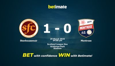 Stenhousemuir vs Montrose Pronostici, quote e suggerimenti per le scommesse 29/03/2025
