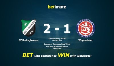 SV Rodinghausen vs Wuppertaler Pronostici, quote e consigli di scommessa 10/02/2024