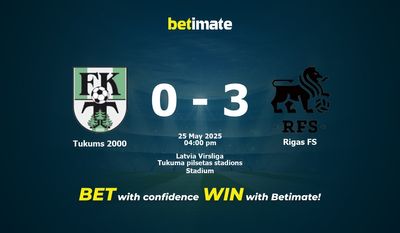 Tukums 2000 vs Rigas FS Pronostici, quote e consigli di scommessa 25/05/2025