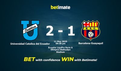 Universidad Catolica del Ecuador vs Barcelona Guayaquil Pronostici, quote e consigli di scommessa 11/05/2025
