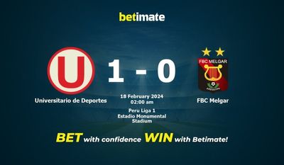 Universitario de Deportes vs FBC Melgar Pronostici, quote e consigli di scommessa 18/02/2024