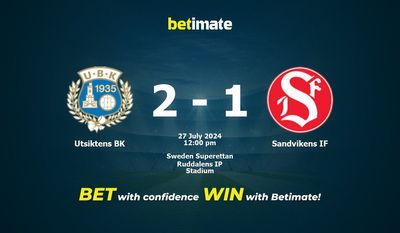 Utsiktens BK vs Sandvikens IF Pronostici, quote e consigli di scommessa 27/07/2024