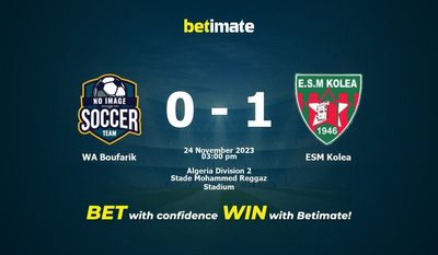 WA Boufarik vs ESM Kolea Pronostici, quote e consigli di scommessa 24/11/2023