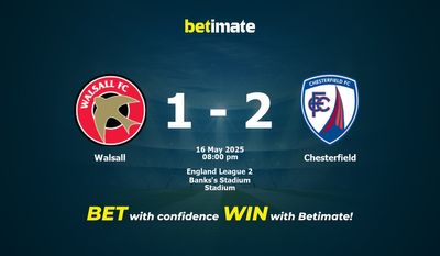 Pronostici, quote e consigli per le scommesse Walsall-Chesterfield del 16/05/2025