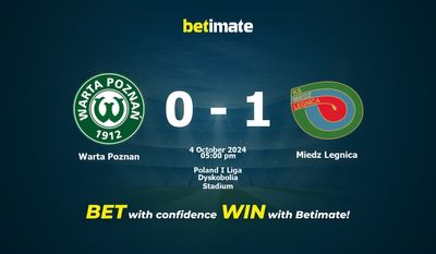 Pronostici, quote e suggerimenti per le scommesse Warta Poznan vs Miedz Legnica 10/04/2024