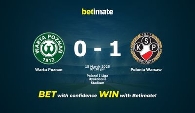 Warta Poznan vs Polonia Varsavia Pronostici, quote e pronostici di scommesse 15/03/2025