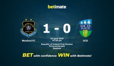 Pronostici, quote e consigli per le scommesse Wexford FC vs UCD 25/04/2025