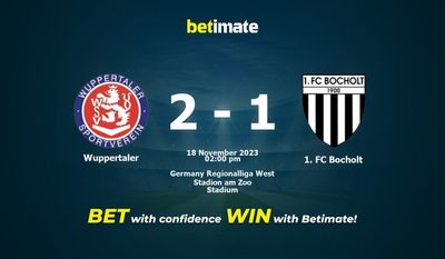 Wuppertaler vs 1. FC Bocholt Pronostici, quote e consigli di scommessa 18/11/2023
