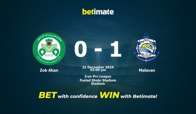 Pronostici, quote e suggerimenti per le scommesse Zob Ahan vs Malavan 21/12/2024