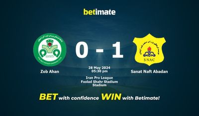 Zob Ahan vs Sanat Naft Abadan Pronostici, quote e consigli di scommessa 28/05/2024