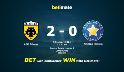 AEK アテネ vs アステラス トリポリス 予測、オッズ、賭けのヒント 02/04/2024