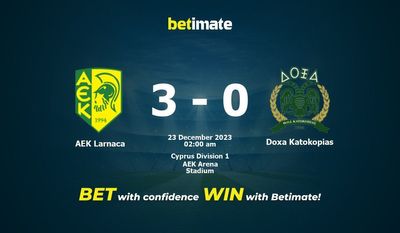 AEK ラルナカ vs ドクサ・カトコピアスの予測、オッズ、賭けのヒント 12/22/2023