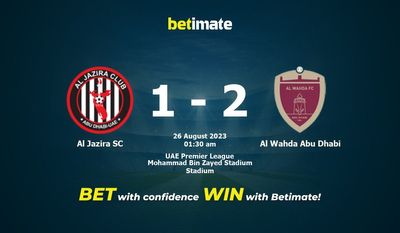 アル・ジャジーラSC vs アル・ワフダ・アブダビ 予測、オッズ、賭けのヒント 08/25/2023