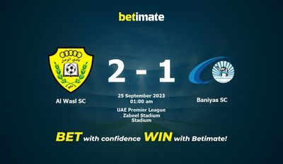 Al Wasl SC vs Baniyas SC 予測、オッズ、賭けのヒント 09/24/2023