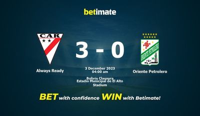 Always Ready vs Oriente Petrolero 予測、オッズ、賭けのヒント 12/02/2023