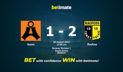 Asane vs Raufoss 予測、オッズ、賭けのヒント 08/27/2023