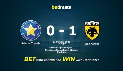 アステラス トリポリス vs AEK アテネ 予測、オッズ、賭けのヒント 10/22/2023