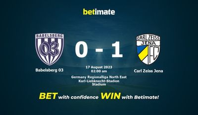 Babelsberg 03 vs Carl Zeiss Jena 予測、オッズ、賭けのヒント 08/16/2023