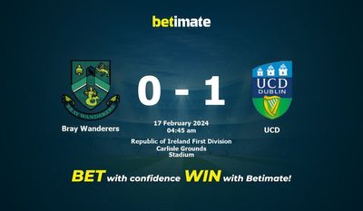 ブレイ・ワンダラーズ vs UCD 予測、オッズ、賭けのヒント 02/16/2024