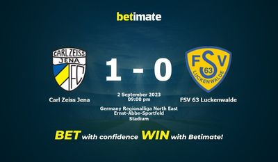 Carl Zeiss Jena vs FSV 63 Luckenwalde 予測、オッズ、賭けのヒント 09/02/2023