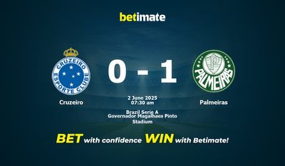 クルゼイロ対パルメイラスの予測、オッズ、賭けのヒント 06/01/2025