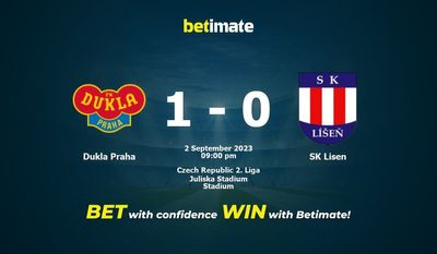 Dukla Praha vs SK Lisen 予測、オッズ、賭けのヒント 09/02/2023