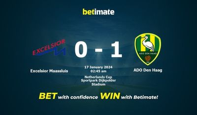 Excelsior Maassluis vs ADO Den Haag 予測、オッズ、賭けのヒント 01/16/2024
