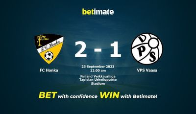FCホンカ vs VPS Vaasa 予測、オッズ、賭けのヒント 09/22/2023