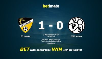 FC Honka vs VPS Vaasa 予測、オッズ、賭けのヒント 11/01/2023