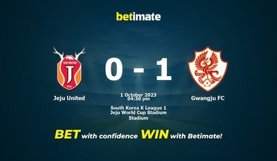 済州ユナイテッド vs 光州FC 予測、オッズ、賭けのヒント 10/01/2023