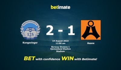 Kongsvinger vs Asane 予測、オッズ、賭けのヒント 08/13/2023