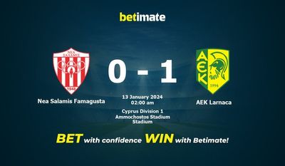 ネア・サラミス・ファマグスタ vs AEK ラルナカ 予測、オッズ、賭けのヒント 01/12/2024